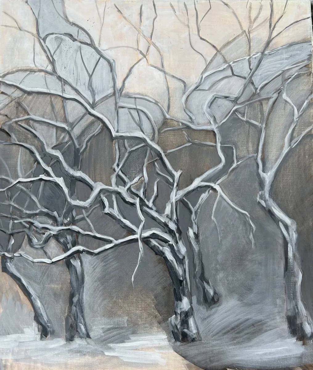 Яблони. 2025. Холст, акрил. 80х70