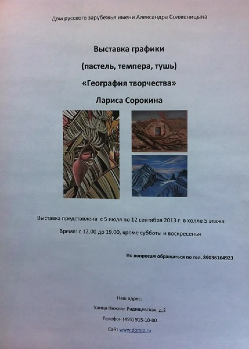 Работа Ларисы Сорокиной