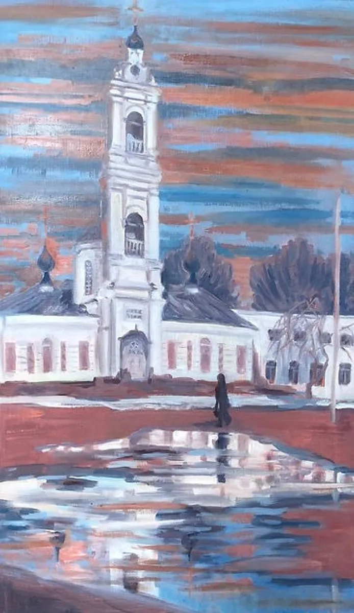 Отражение. Таруса. 2020. Холст, масло. 100х60