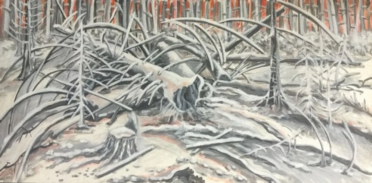 Зима. 2016. Холст, акрил. 50х100