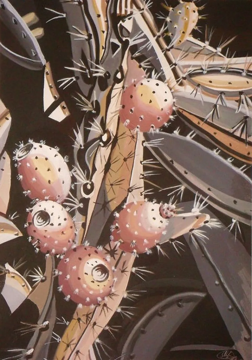 Опунция. Марокко. 2008. Картон, темпера. 48х34