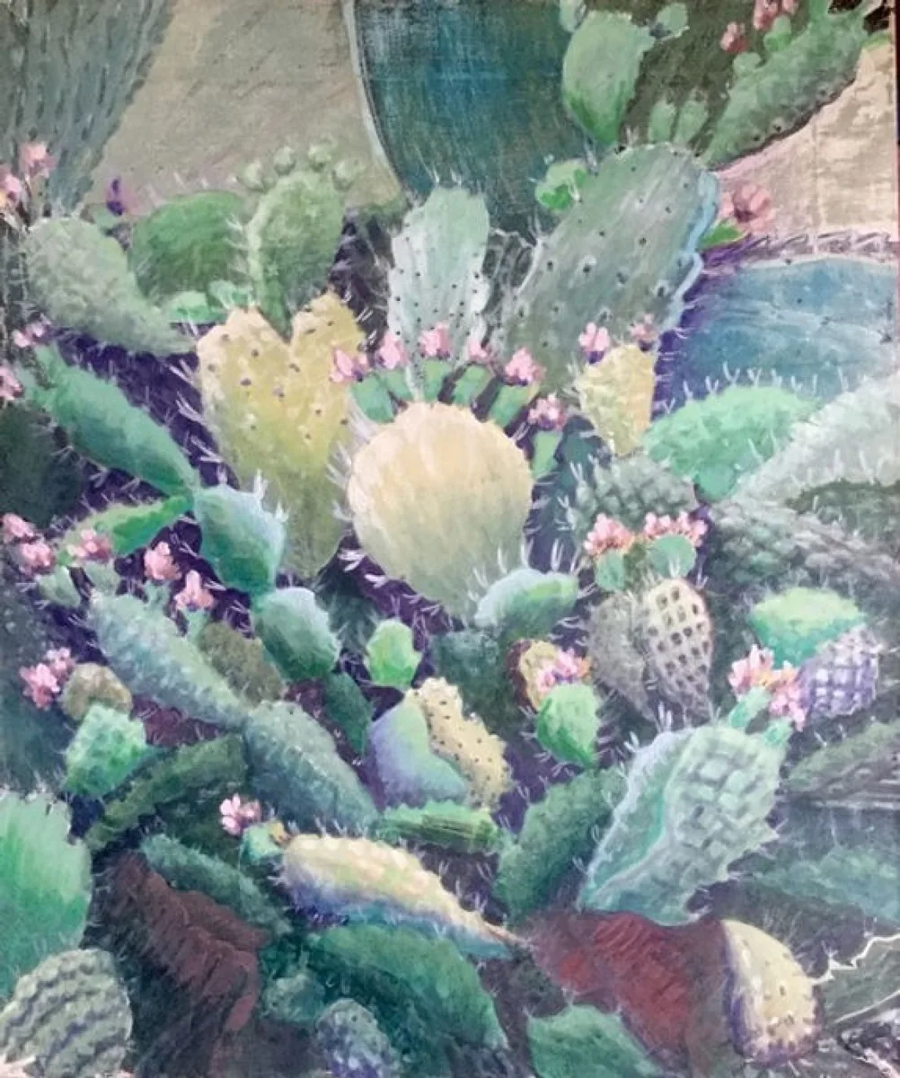 Кактусы. 2016. Холст, акрил. 60х50