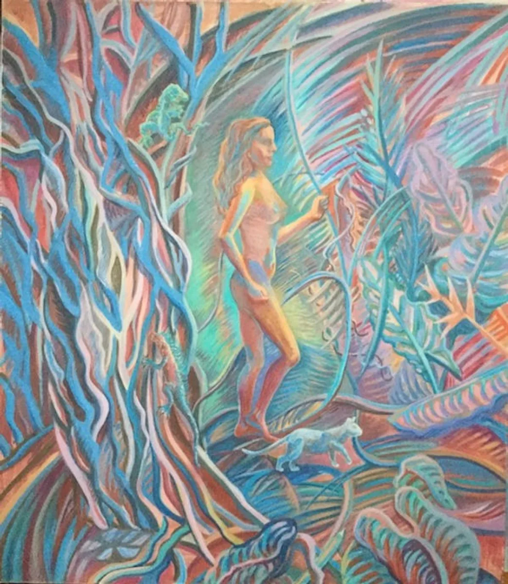 Сквозь джунгли. 2017. Холст, акрил. 80х70