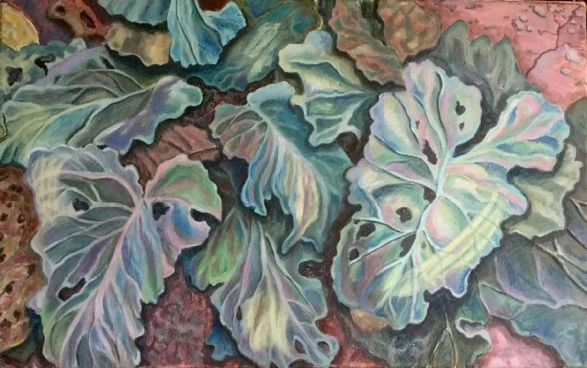 Лопухи. Таруса. 2016. Холст, акрил. 50х80