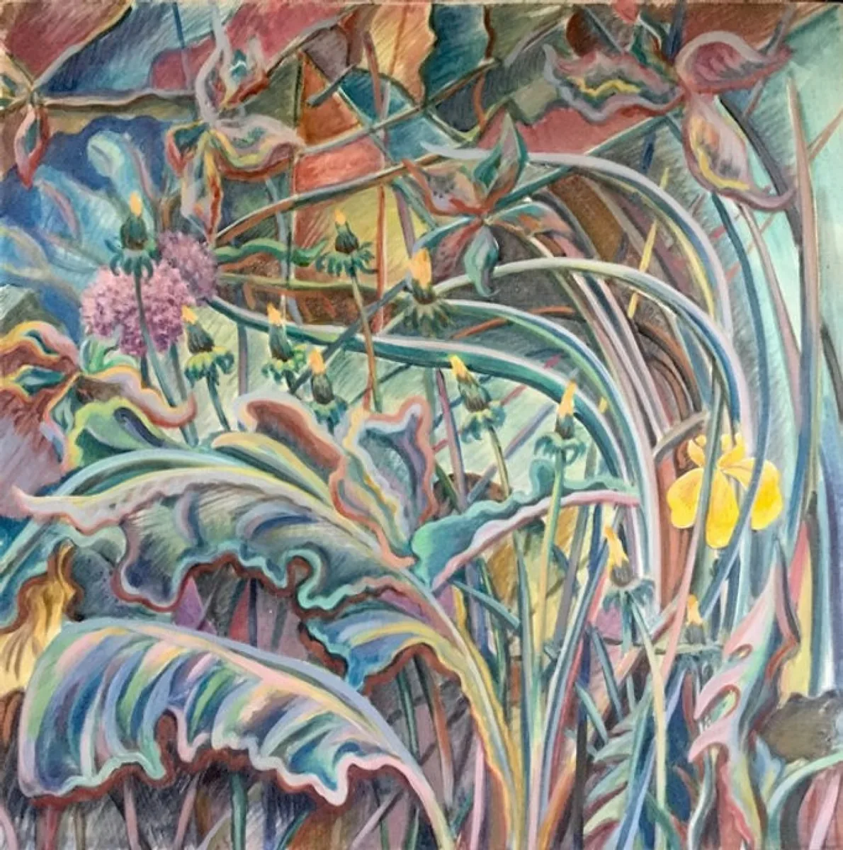 Дачные заросли. 2016. Холст, акрил. 60х60