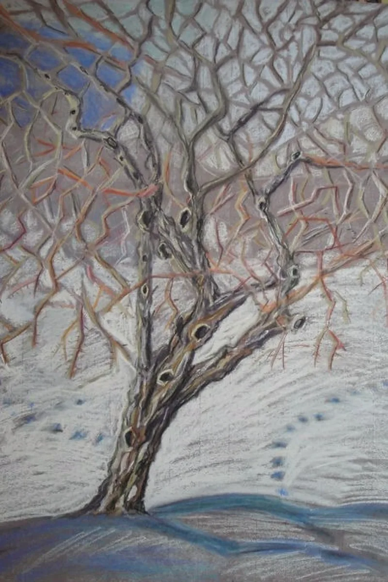 Мартовская мозаика. 2012. Бумага, пастель. 72х57