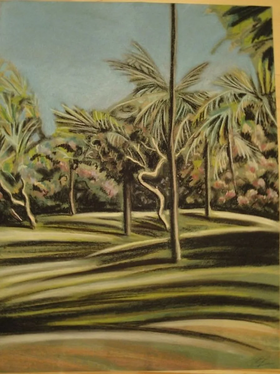 Тени. Бали. 2009. Бумага, пастель. 60х40