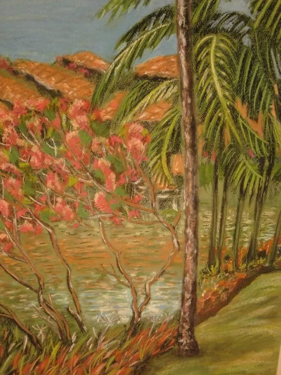 У озера. Бали. 2010. Бумага, пастель. 61х49