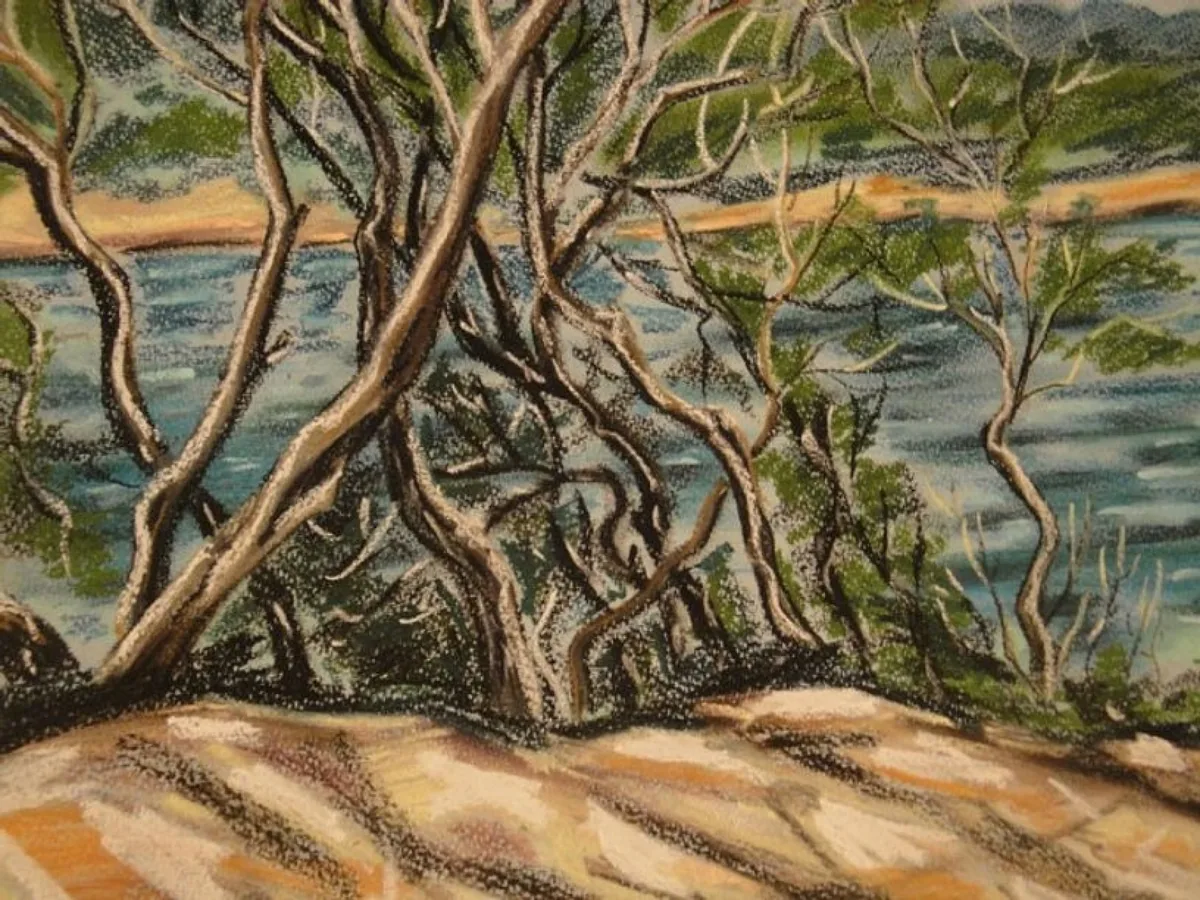 На острове. Хорватия. 2010. Бумага, пастель. 29х39