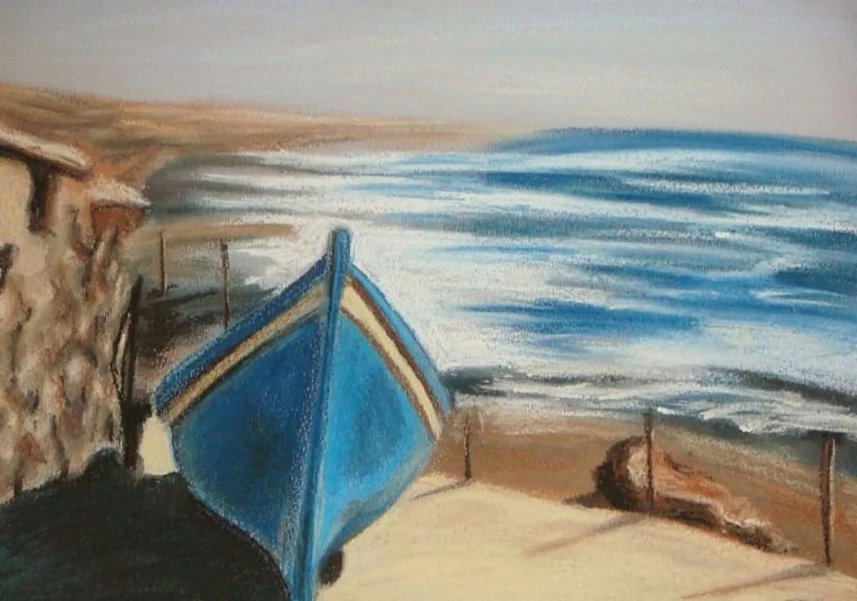 Лодка. Марокко. 2008. Бумага, пастель. 24х32