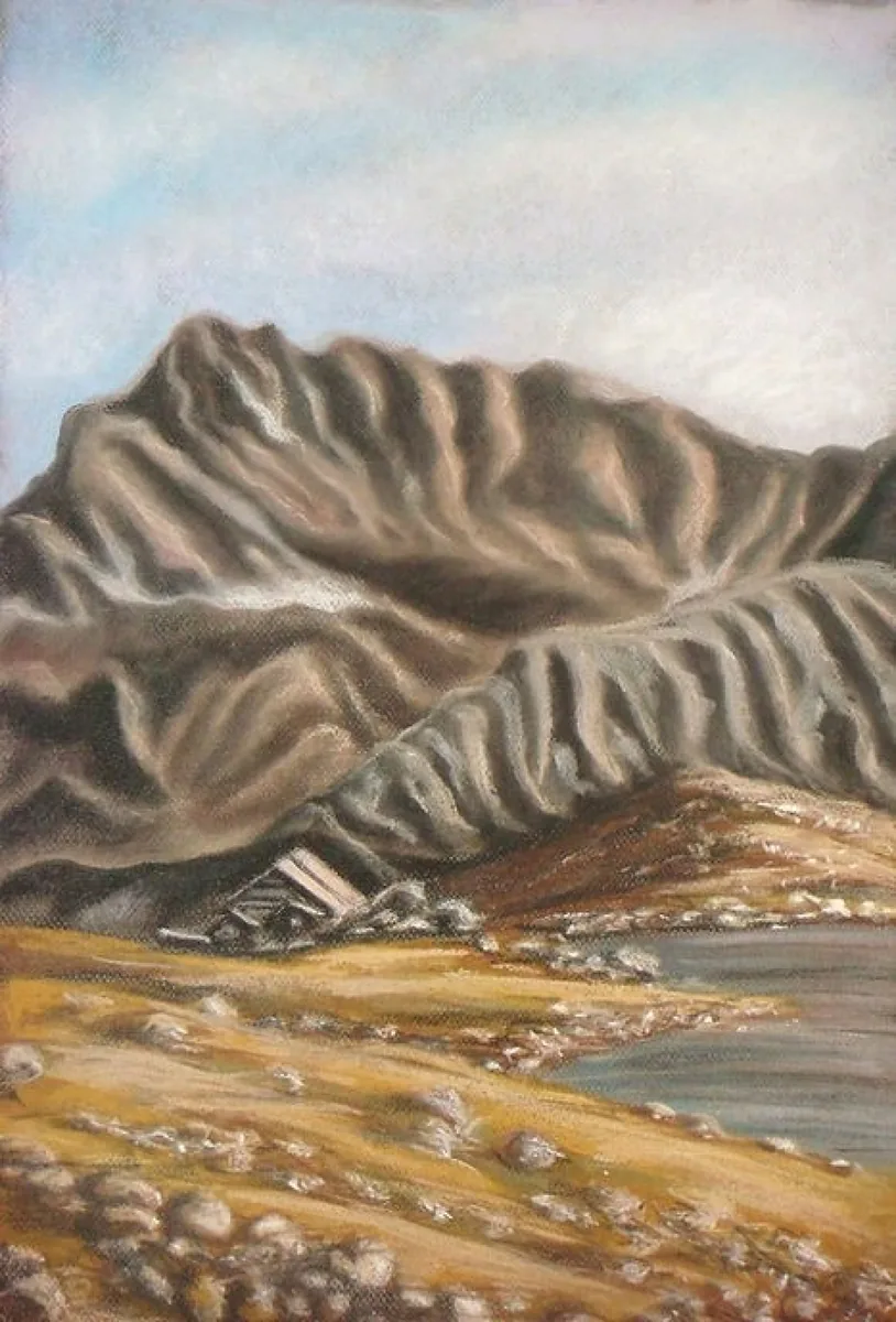 Тевно озеро.Болгария. 2008. Бумага, пастель. 52х36