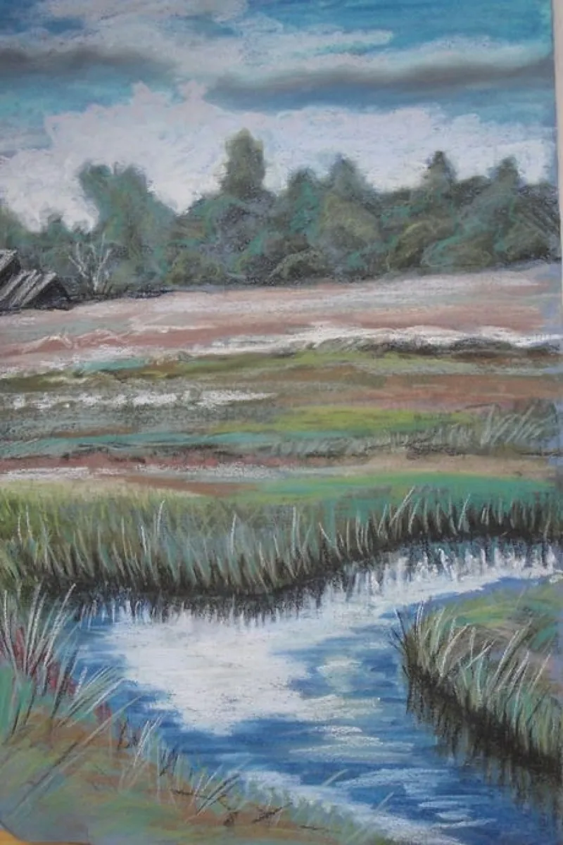 Пейзаж. 2012. Бумага, пастель. 60х50