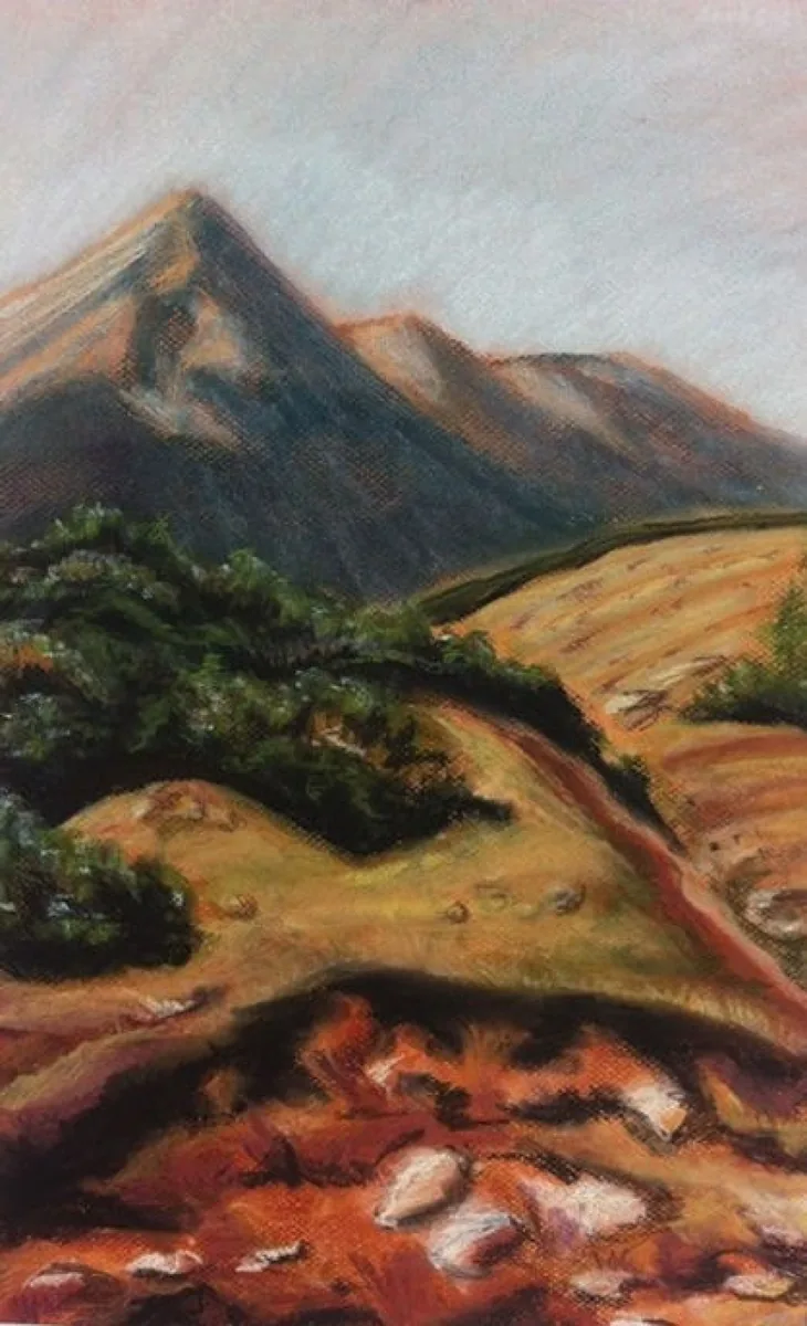 Горная долина. Болгария. 2009. Бумага, пастель. 47х30
