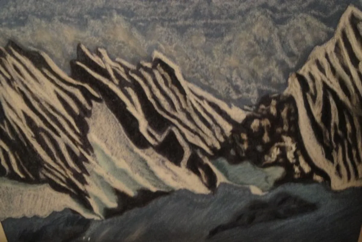 Синие горы. Швейцария. 2010. Бумага, пастель. 50х60