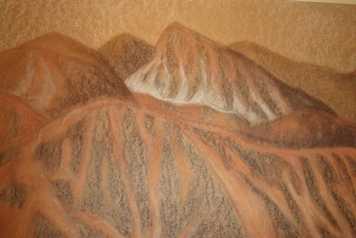 Коричневые горы. 2008. Бумага, пастель. 48х50