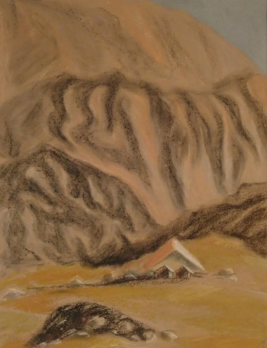 Привал на Тевно озере. Пирин. Болгария. 2008. Бумага, пастель. 63х48