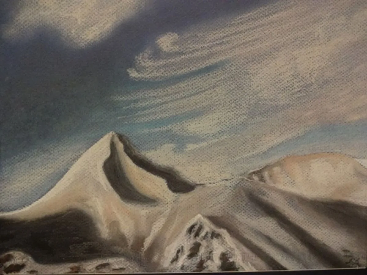 Гора Вихрен. Болгария. 2009. Бумага, пастель. 24х34
