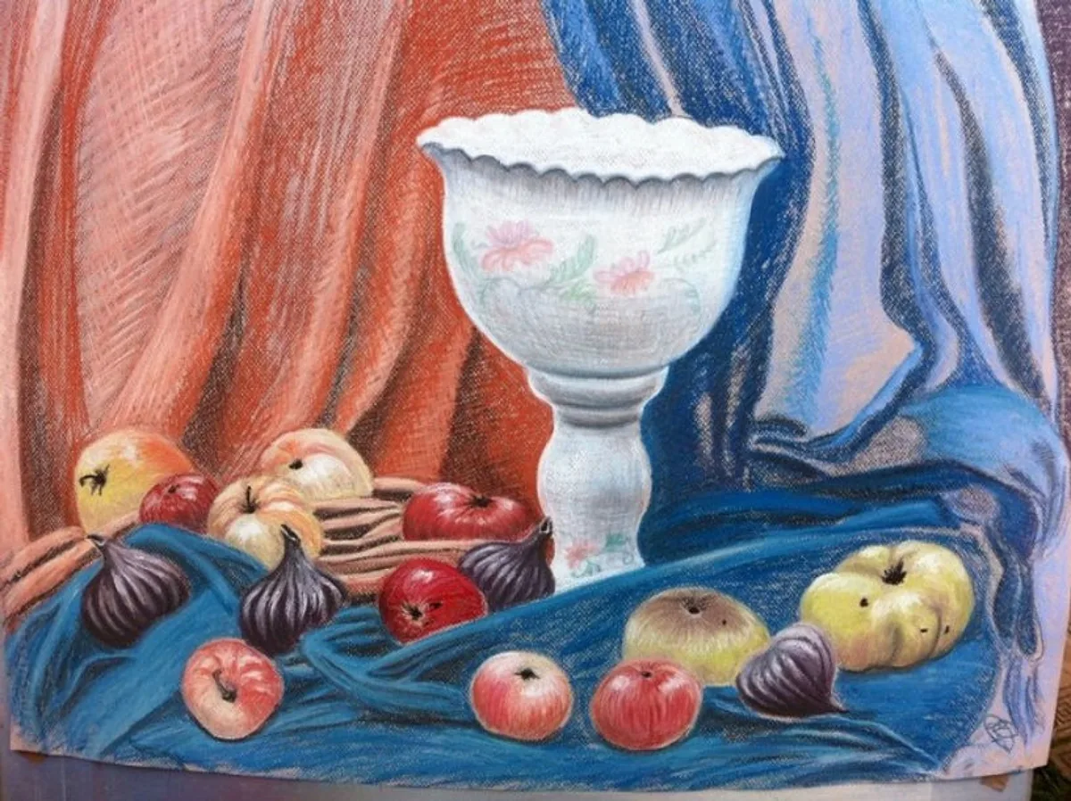 Натюрморт с инжиром. 2013. Бумага, пастель. 60х80