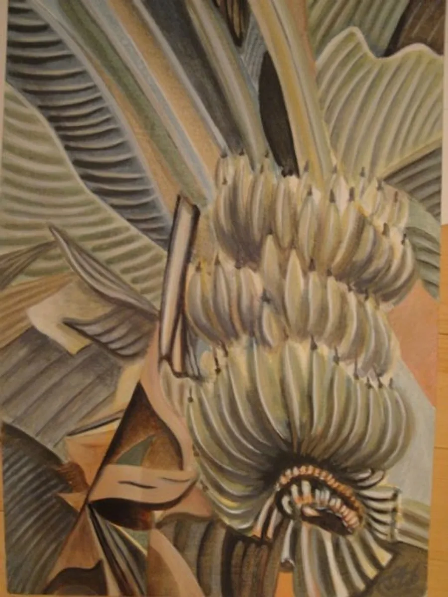 Бананы. 2012. Холст на картоне, темпера. 79х38