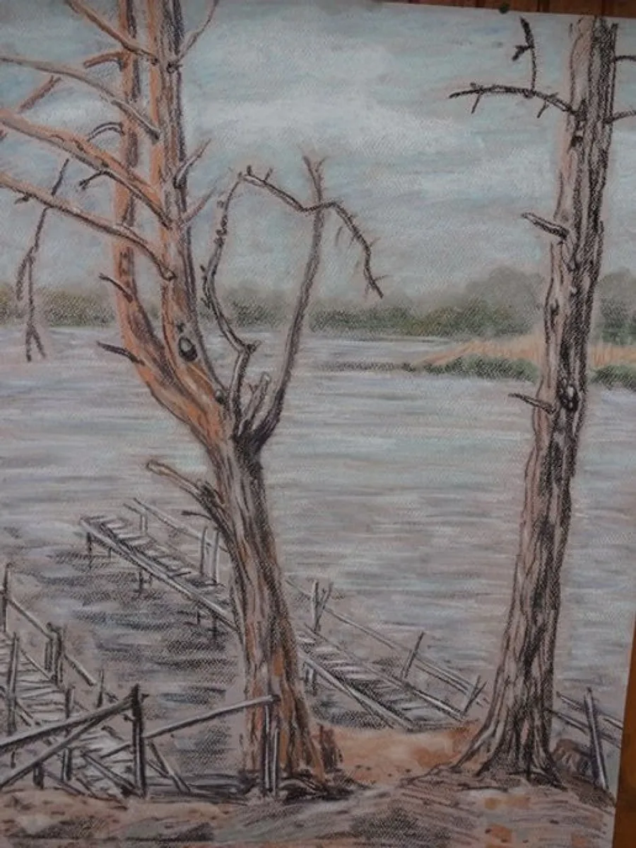 Хмурый день. 2013. Бумага, пастель. 65х50
