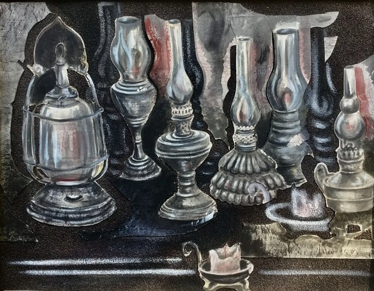 Лампы. 2015. Бумага, тушь, смешанная техника. 67х80