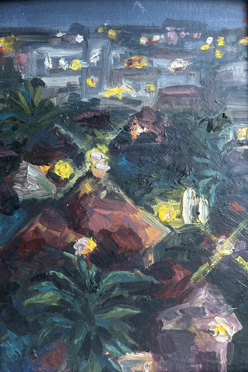 Сайгон. 1988. Картон, масло. 24х17